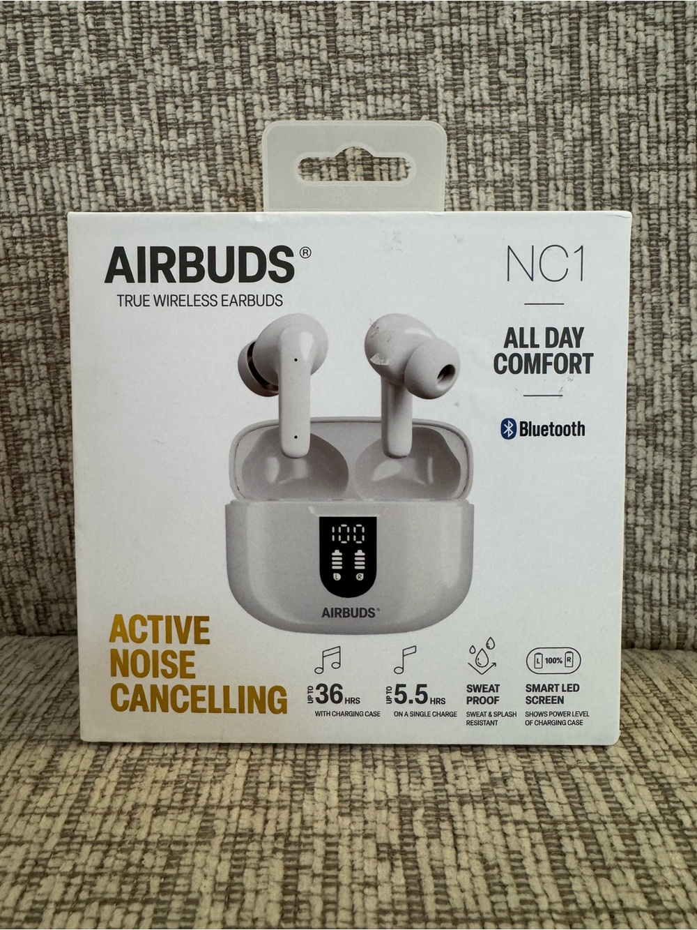 Airbuds Active Noise Cancelling True Wireless Earbuds Bluetooth NC1 NEW
